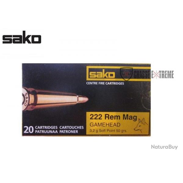 20 Munitions SAKO Gamehead Cal 222 Rem Mag 50 Gr