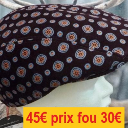 CASQUETTE "MARONE ITALIE"     VELOURS VIOLET T 57     B2021-57JS