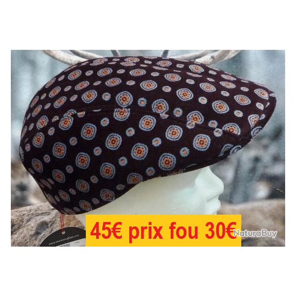 CASQUETTE "MARONE ITALIE"     VELOURS VIOLET T 57     B2021-57JS