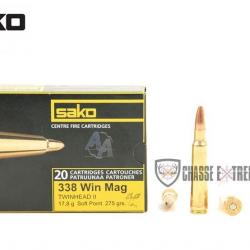 20 Munitions SAKO Twinhead II 275Gr Cal 338 Win Mag