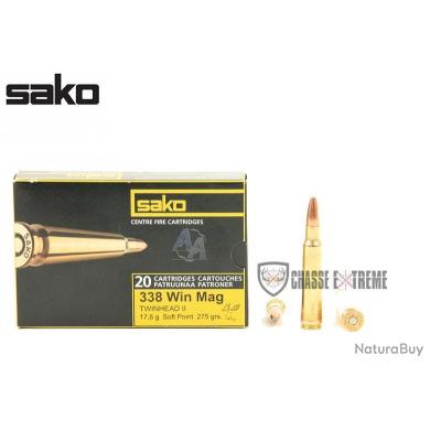 20 Munitions SAKO Twinhead II 275Gr Cal 338 Win Mag - Balles Calibre ...