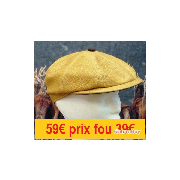 CASQUETTE "MARONE ITALIE"     DUBLINO  JAUNE PAILLE  55    CT450-55JS