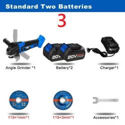 Meuleuse d Angle Pro Sans Fil 20V, Modele: 3