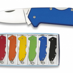set 6 couteaux pliant couleurs assorties Lame 6.20 cm 1824007