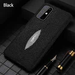 Coque pour Samsung Cuir Raie Galuchat, Couleur: Noir, Smartphone: Galaxy Note 20 Ultra