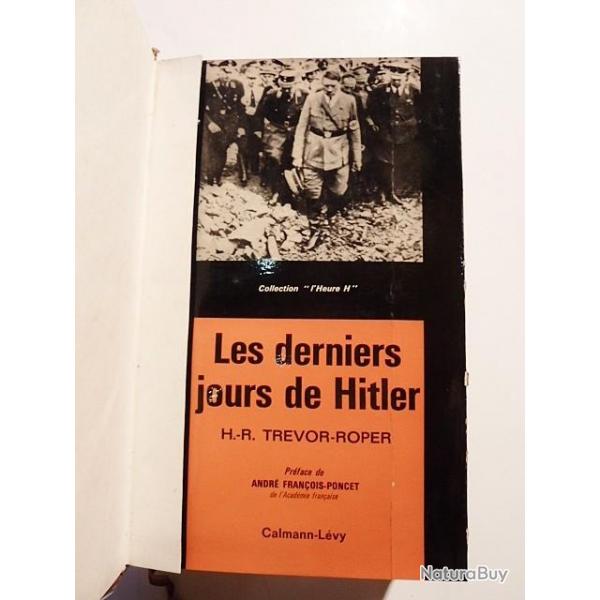 LES DERNIERS JOURS D'HITLER - H.R TREVOR-ROPER - RELIURE PLEIN CUIR 1964