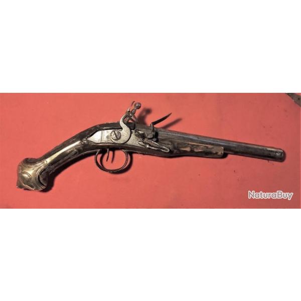 Pistolet   silex XVIIIme Espagnol ou Italien .  vers 1720 - 1790  -