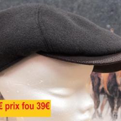 CASQUETTE "MARONE ITALIE"     BOMBÉE CHAUDE NOIRE 57     BT715-57