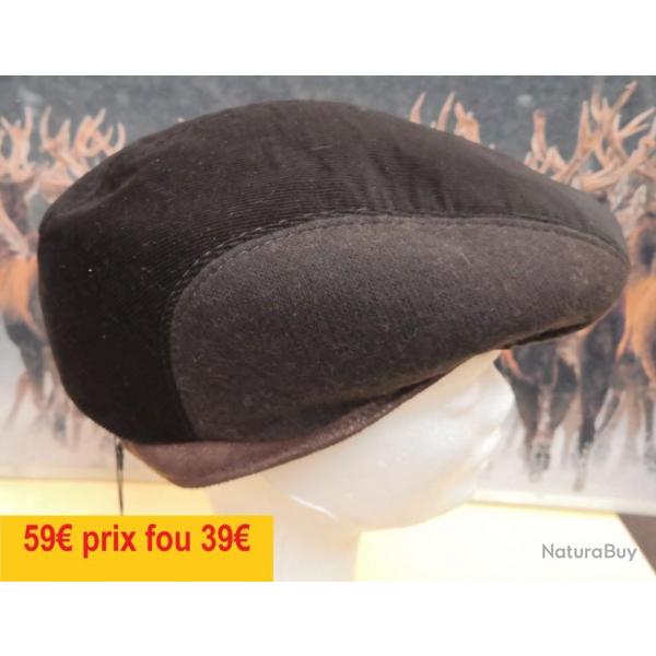 CASQUETTE "MARONE ITALIE"     BOMBE VELOUR MARRON PATCHWORK  59     BT813-59