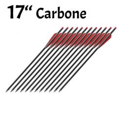 12 traits 17 pouces 9 mm en carbone pour arbalète