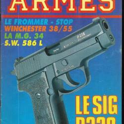 l'amateur d'armes 92 mg 34, sig p228, fusil beaumont, révolvers de poche de l'ouest américain