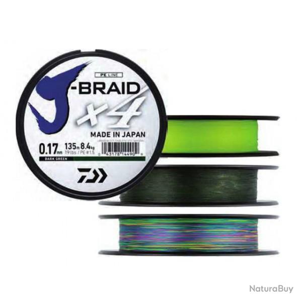 J-braid X4 Fil De Pêche 135 m Vert Foncé 0,07 mm à Prix Carrefour