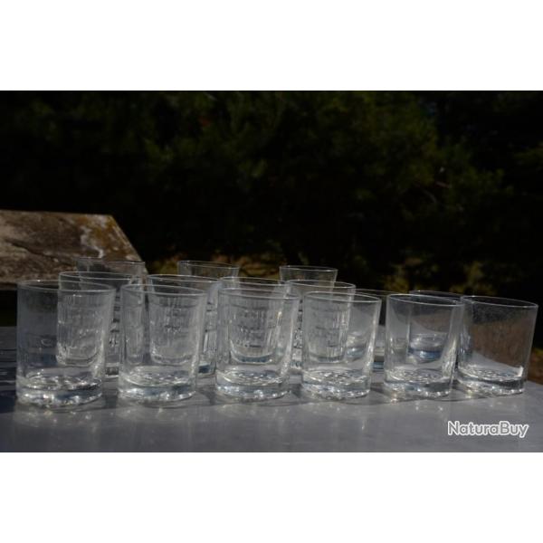 Un lot de 15 verres  Whisky