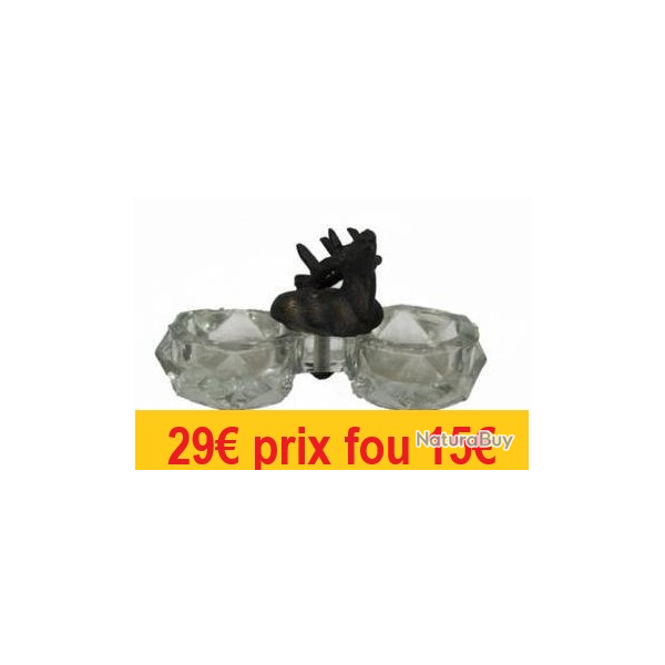 Salire et Poivrire Cerf   H 5 cms  largeur 10 cms    CA00509