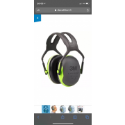 CASQUE ANTI BRUIT PELTOR 3M X4A NOIR/VERT FLUO