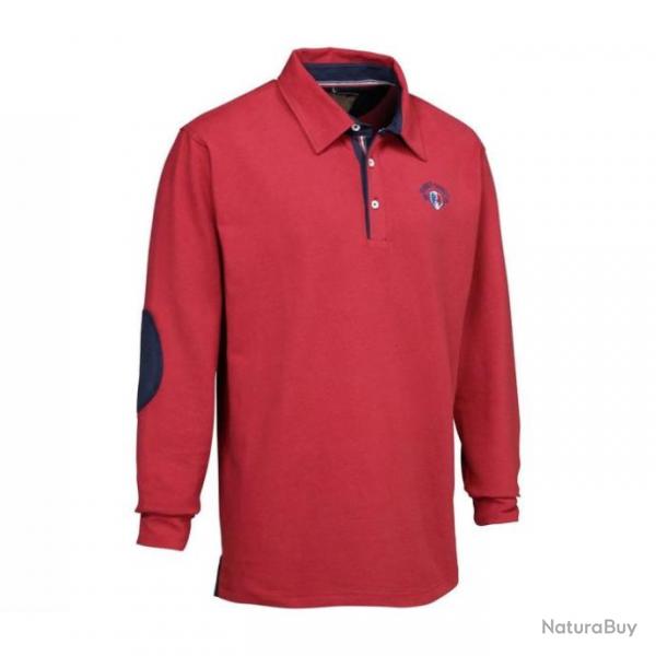 Polo manches longues Verney Carron Casual Rouge Rouge Rouge