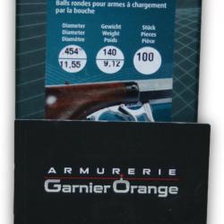 BALLES RONDES 454 HN CAL. 44 X100