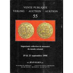 pièces de collection, monde oriental , catalogue de vente n 55 1998 jean elsen numismatique