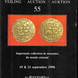 pièces de collection, monde oriental , catalogue de vente n 55 1998 jean elsen numismatique