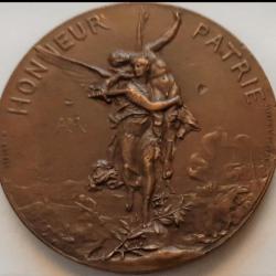 Médaille, Honneur-Patrie, Union des sociétés de Tir de France - 1886.