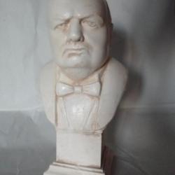 Buste de Churchill patine pierre