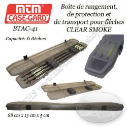 MTM Case-Gard BTAC-41 Boîte à flèches TRAVELER CLEAR SMOKE pour le transport et le rangement de 6 fl