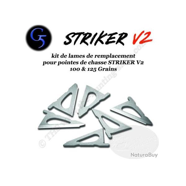 G5 Striker V2 Lames de remplacement pour 3 pointes de chasse 100 & 125 grains