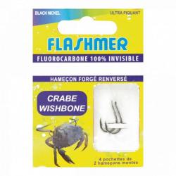 Hameçon montés "crabe/wishbone" flashmer spécial daurade N 1 - 28/100