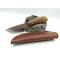 petites annonces chasse pêche : Poignard Skinner Manche en Bois avec Etui en Cuir