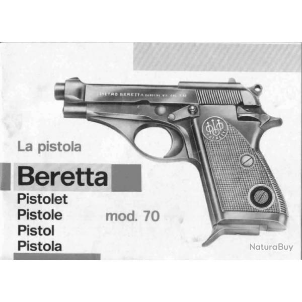 notice pistolet BERETTA 70 en FRANCAIS (envoi par mail) - VENDU PAR JEPERCUTE (m482)