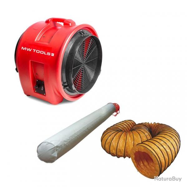 Ventilateur MV400PP avec tuyau et sac filtrant MW Tools MV400PPSET