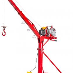 Grue mobile 500 kg avec treuil électrique 230 V MW Tools BK500