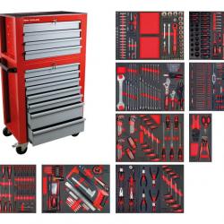Servante d'atelier complète avec coffre XL 514 outils MW Tools MWE512G13