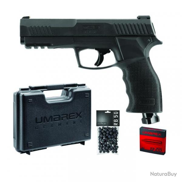 Pack Pistolet Umarex T4E HDP50 (mallette + 5 cartouches Co + 100 billes caoutchouc)