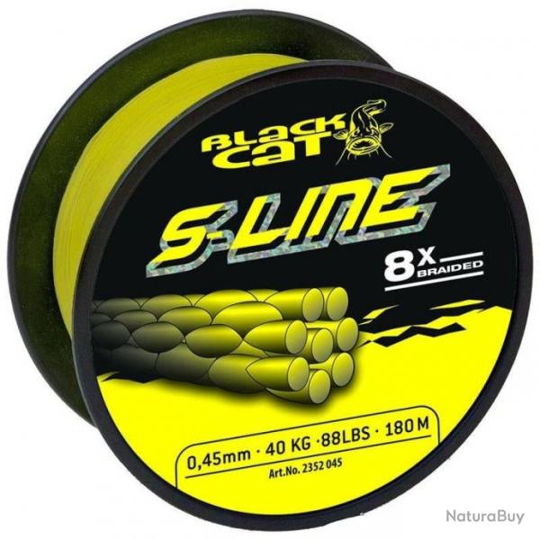 TRESSE BLACK CAT S-LINE 250M 40KG 0.38MM