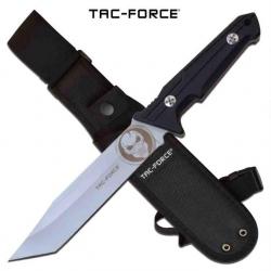 Couteau Tactical Tanto Lame Acier 3Cr13 Manche G10 Etui Nylon Tac Force TFFIX015G