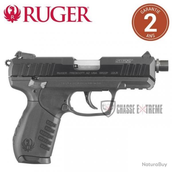 Pistolet RUGER SR22PBT 3.5" cal 22Lr Canon Filet 1/2-28"