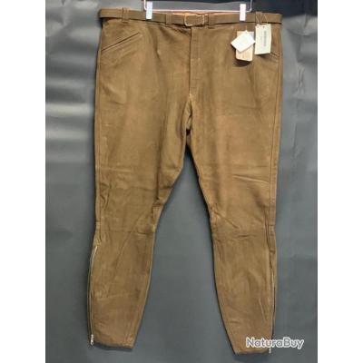 Pantalon Fuseau Chasse Cuir Veau Arnold Weiss - Homme, Marron, Taille 54/60 (NEUF)