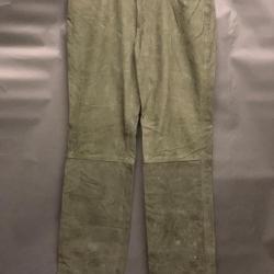 HUBERTUS Knickers Pantalon cuir de buffle vert homme Taille 48 (NEUF)