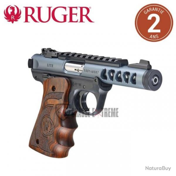 Pistolet RUGER MARK IV 22/45 Lite Gris Anodis cal 22Lr - Plaquettes Target