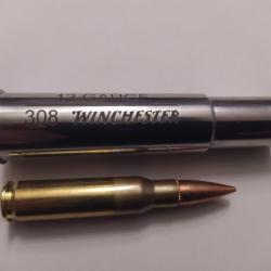 cartouche douille reductrice calibre 12/308 winchester en acier