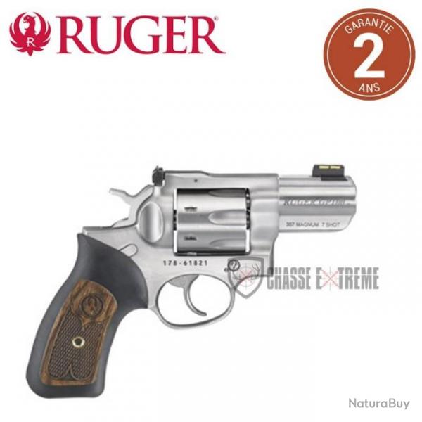 Revolver RUGER GP100 Stainless Hausse Rglable 2.5" cal 357 Mag
