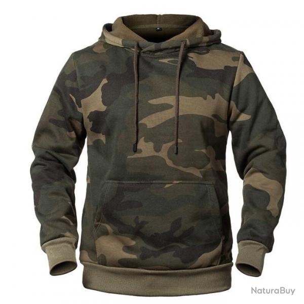 Sweat  capuche de style militaire pour automne et hiver, style camouflage
