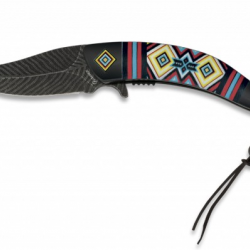 Couteau pliant FOS Indian noir Lame 8.80 cm 18398-A071