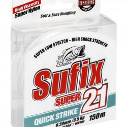 Fluorocarbone sufix super 21 clear 150m Ø 20/100