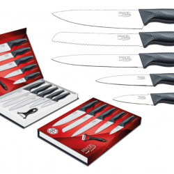 Coffret couteaux PRADEL DE 5 CTX + ÉPLUCHEUR / LAME REVÊTEMENT BLANC 8252071