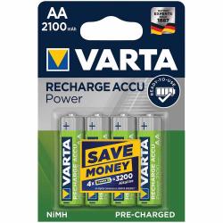 4 Piles rechargeables LR6 2000 mAh
