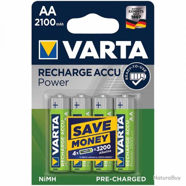 4 Piles rechargeables LR6 2000 mAh