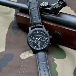 Montre homme Vuillemin alliage métal verre minéral noire