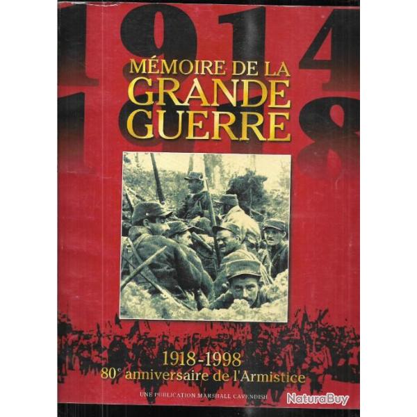mmoire de la grande guerre 1918-1998 80e anniversaire de l'armistice
